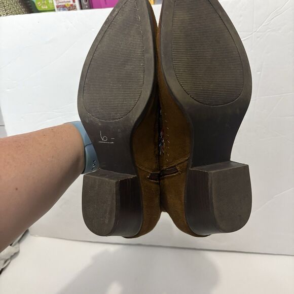 Carlos Santana Ankle Boots Women 9 Embroidered Floral Brown Multi Boho Western - Picture 7 of 11